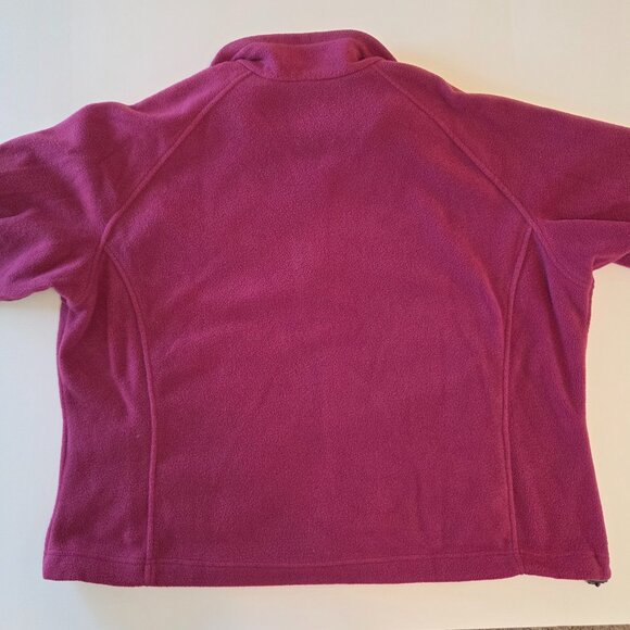 Columbia Women’s Full Zip Fleece Jacket, Plum/Magenta, Women's 2X, Like New - Picture 3 of 10